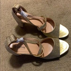 Gold heels size 10